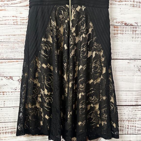 Danny and Nicole Black Lace Overlay Fit and Flare Cocktail Dress, EUC, Size 6 - Picture 6 of 9